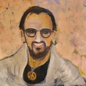 My Freehand painting of Ringo Starr 20 inches x 20 inches